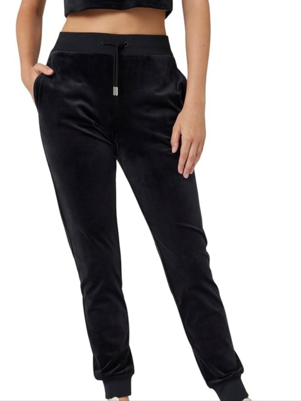 NWT Guess Couture Jogger Pants Black XL Velvet